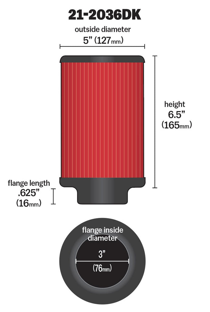 ~(1-Lbs.-7X6x6)~-Air-Filter-3Inflg-5Inod-6-12Inh-Dry-Flow