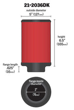 Load image into Gallery viewer, ~(1-Lbs.-7X6x6)~-Air-Filter-3Inflg-5Inod-6-12Inh-Dry-Flow