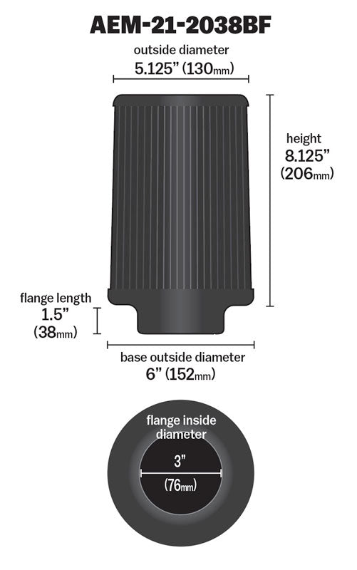 3-Inch-X-8-Inch-Dryflow-Air-Filter