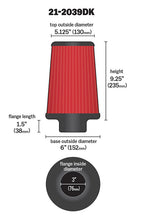 Load image into Gallery viewer, 3-Inch-X-9-Inch-Dryflow-Air-Filter