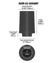 Load image into Gallery viewer, Dryflow-4In.-X-9In.-Round-Tapered-Air-Filter