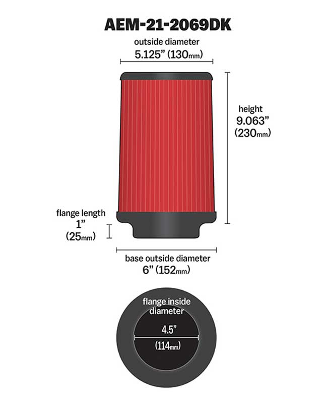 Dryflow-Air-Filter-Air-Filter-Kit-4.5In-X-9In-Dryflow
