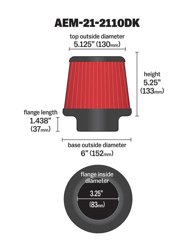 3.25-Inch-Dry-Flow-Short-Neck-5-Inch-Element-Filter-Replacement
