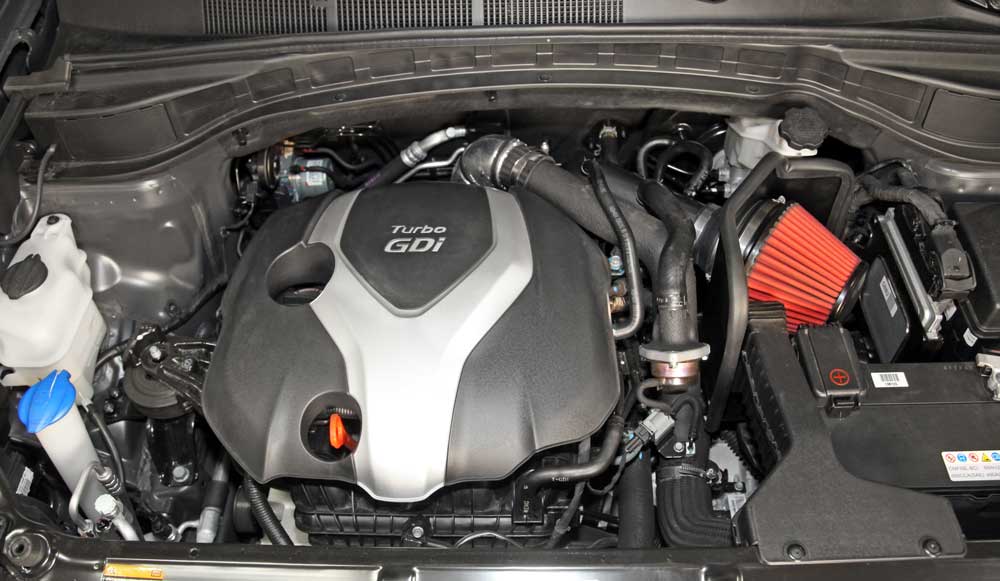 14-15-Hyundai-Sante-Fe-L4-2.0L---Cold-Air-Intake-System---Gunmetal-Gray