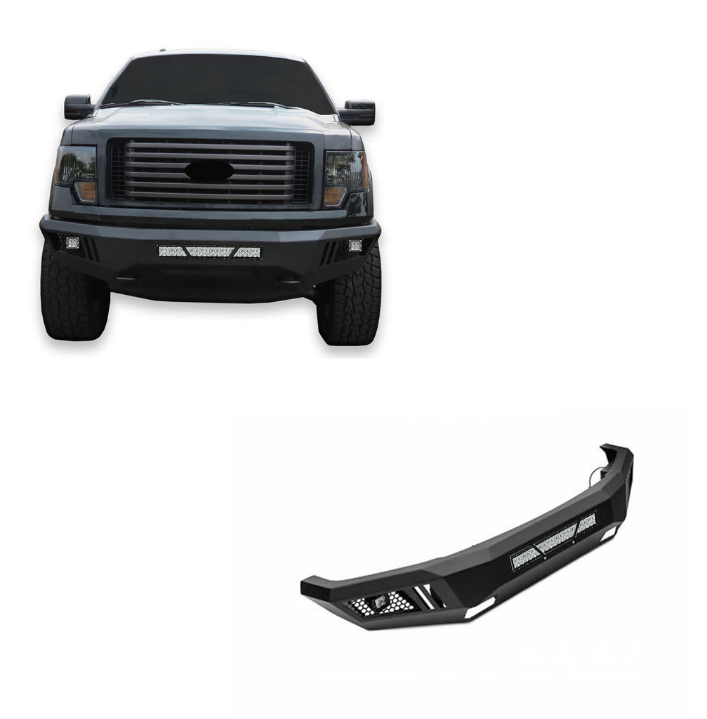 Black Horse Off Road AFB-F109-KIT Armour Heavy Duty Front Bumper Kit for Select Ford F-150