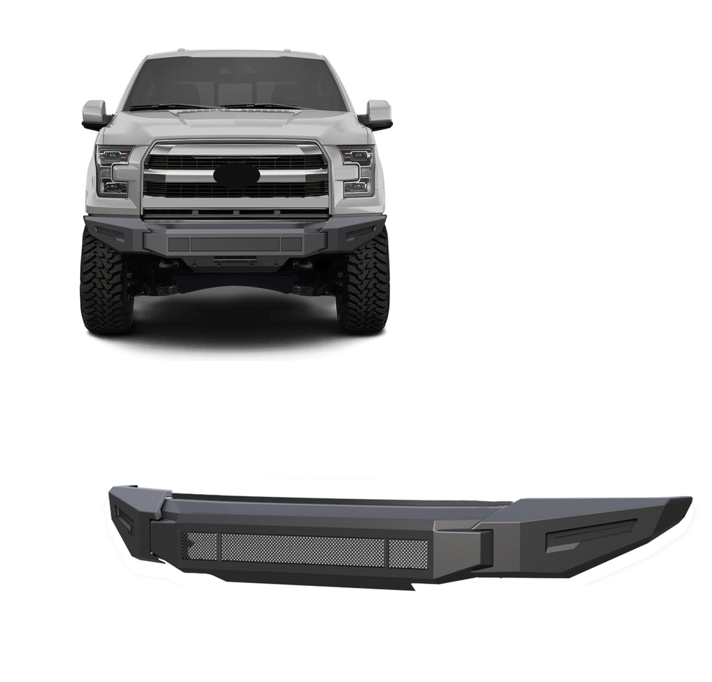 Black Horse Off Road AFB-F116-BU Armour II Heavy Duty Modular Front Bumper-Bumper Only for Select Ford F-150