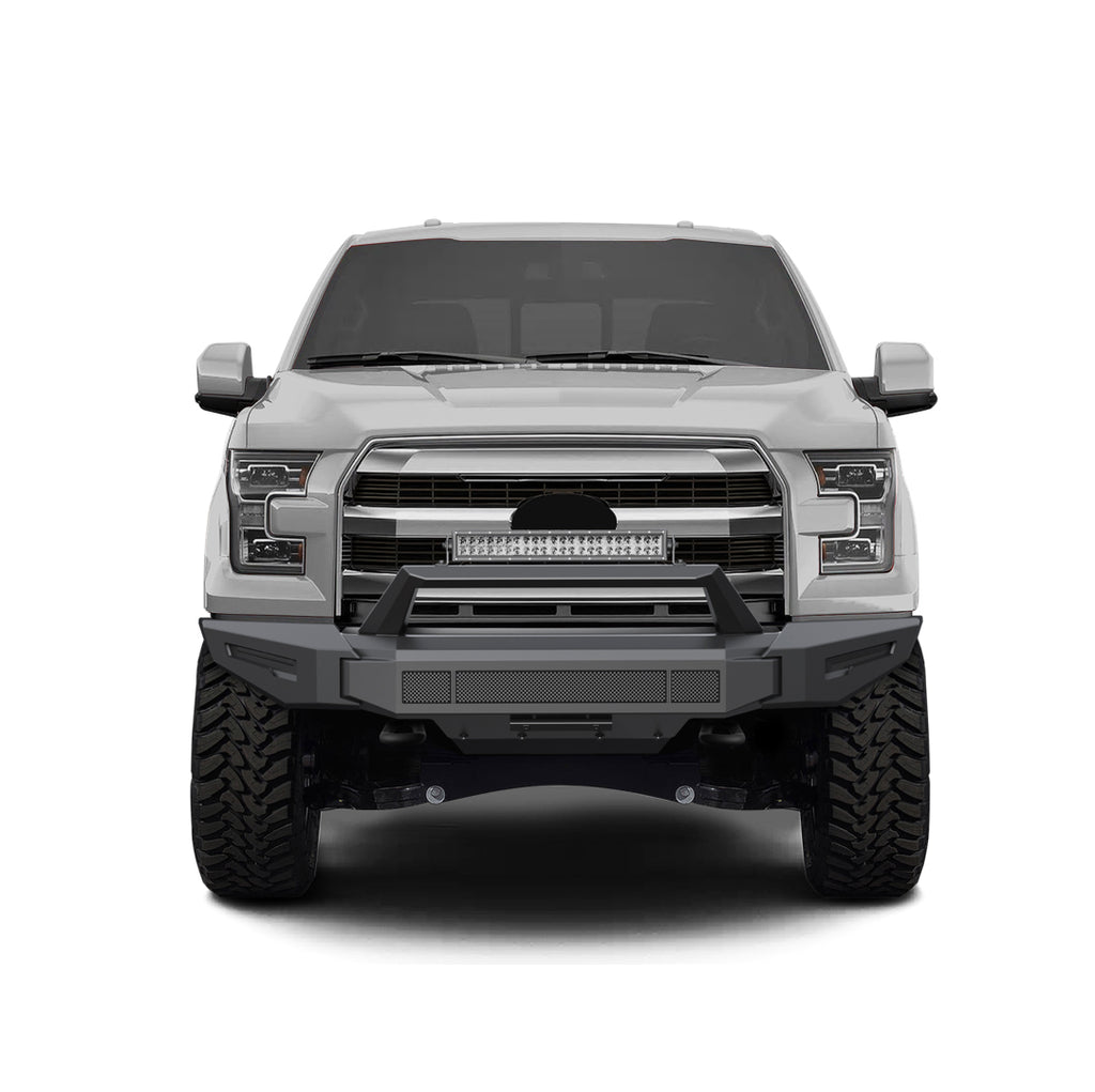 Black Horse Off Road AFB-F116-K1 Armour II Heavy Duty Modular Front Bumper Kit for Select Ford F-150