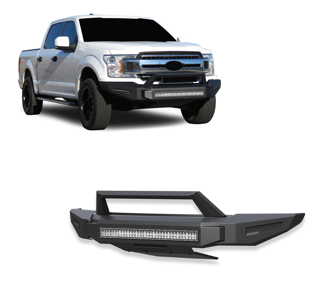 Black Horse Off Road AFB-F119-K2 Armour II Heavy Duty Modular Front Bumper Kit for Select Ford F-150