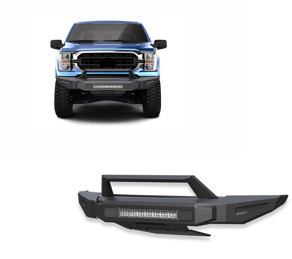 Black Horse Off Road AFB-F121-K1 Armour II Heavy Duty Modular Front Bumper Kit for Select Ford F-150