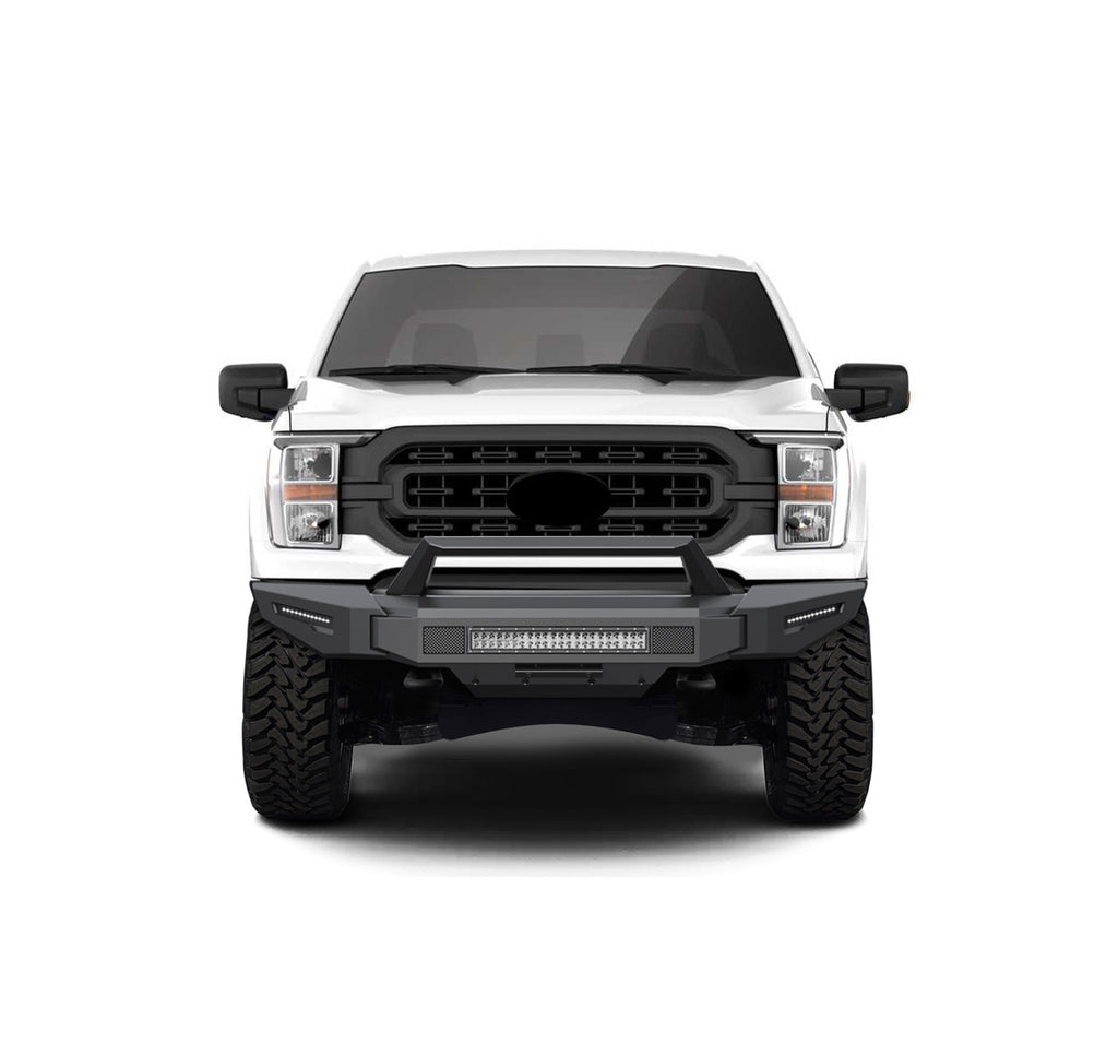 Black Horse Off Road AFB-F121-K1 Armour II Heavy Duty Modular Front Bumper Kit for Select Ford F-150