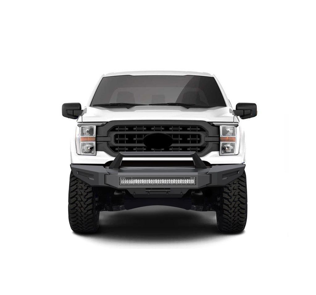 Black Horse Off Road AFB-F121-K2 Armour II Heavy Duty Modular Front Bumper Kit for Select Ford F-150