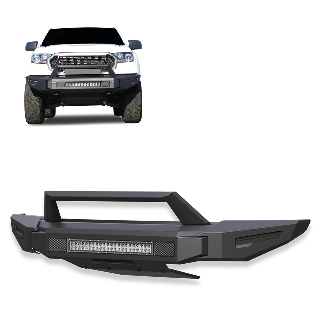 Black Horse Off Road AFB-FR19-K1 Armour II Heavy Duty Modular Front Bumper Kit for Select Ford Ranger