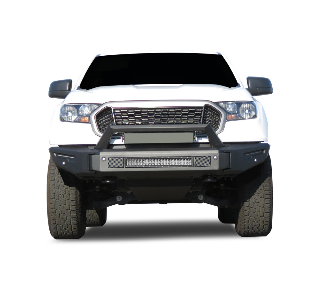 Black Horse Off Road AFB-FR19-K1 Armour II Heavy Duty Modular Front Bumper Kit for Select Ford Ranger
