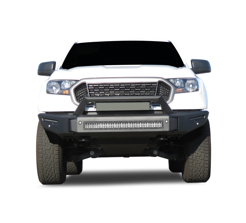 Black Horse Off Road AFB-FR19-K2 Armour II Heavy Duty Modular Front Bumper Kit for Select Ford Ranger