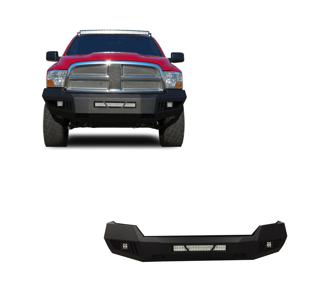 Black Horse Off Road AFB-RA09-KIT Armour Heavy Duty Front Bumper Kit for Select Dodge Ram 1500, Ram