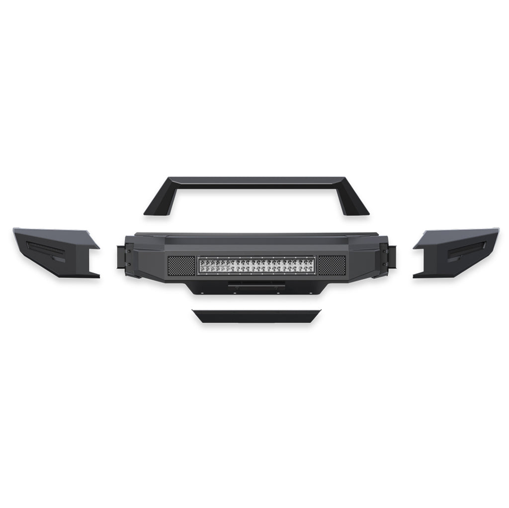 Black Horse Off Road AFB-RA10-K1 Armour II Heavy Duty Front Bumper Kit for Select Dodge Ram 3500, Ram 2500, Ram