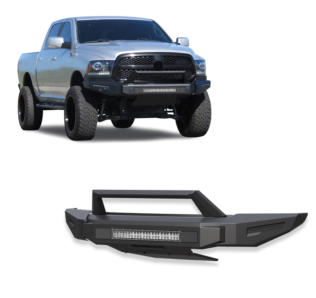 Black Horse Off Road AFB-RA14-K1 Armour II Heavy Duty Modular Front Bumper Kit for Select Ram 1500, Ram Classic, Ram ProMaster