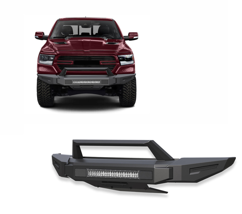 Black Horse Off Road AFB-RA20-K1 Armour II Heavy Duty Modular Front Bumper Kit for Select Ram
