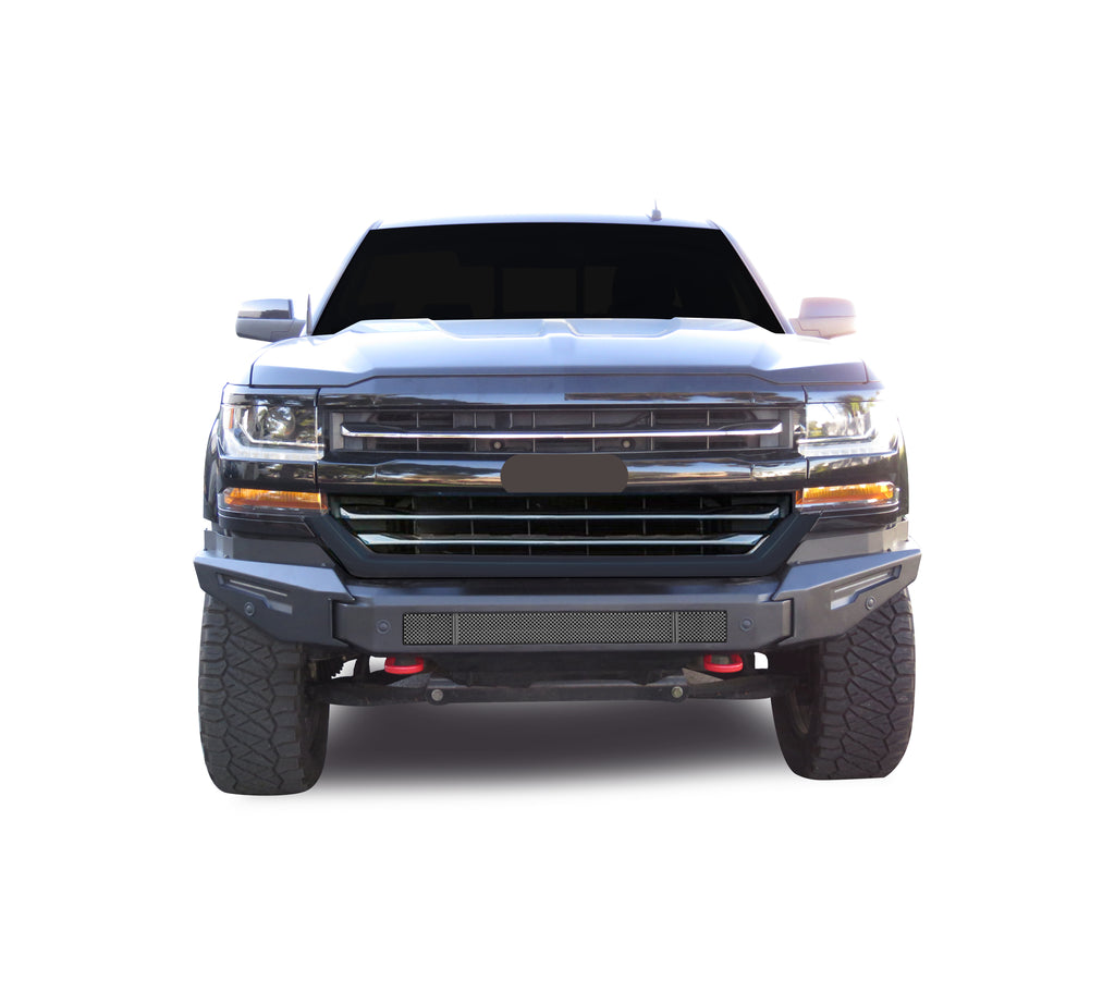 Black Horse Off Road AFB-SI17-BU Armour II Heavy Duty Modular Front Bumper-Bumper Only for Select Chevrolet Silverado 1500, Chevrolet Silverado LD