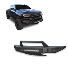 Load image into Gallery viewer, Black Horse Off Road AFB-SI17-K1 Armour II Heavy Duty Modular Front Bumper Kit for Select Chevrolet Silverado 1500, Chevrolet Silverado LD