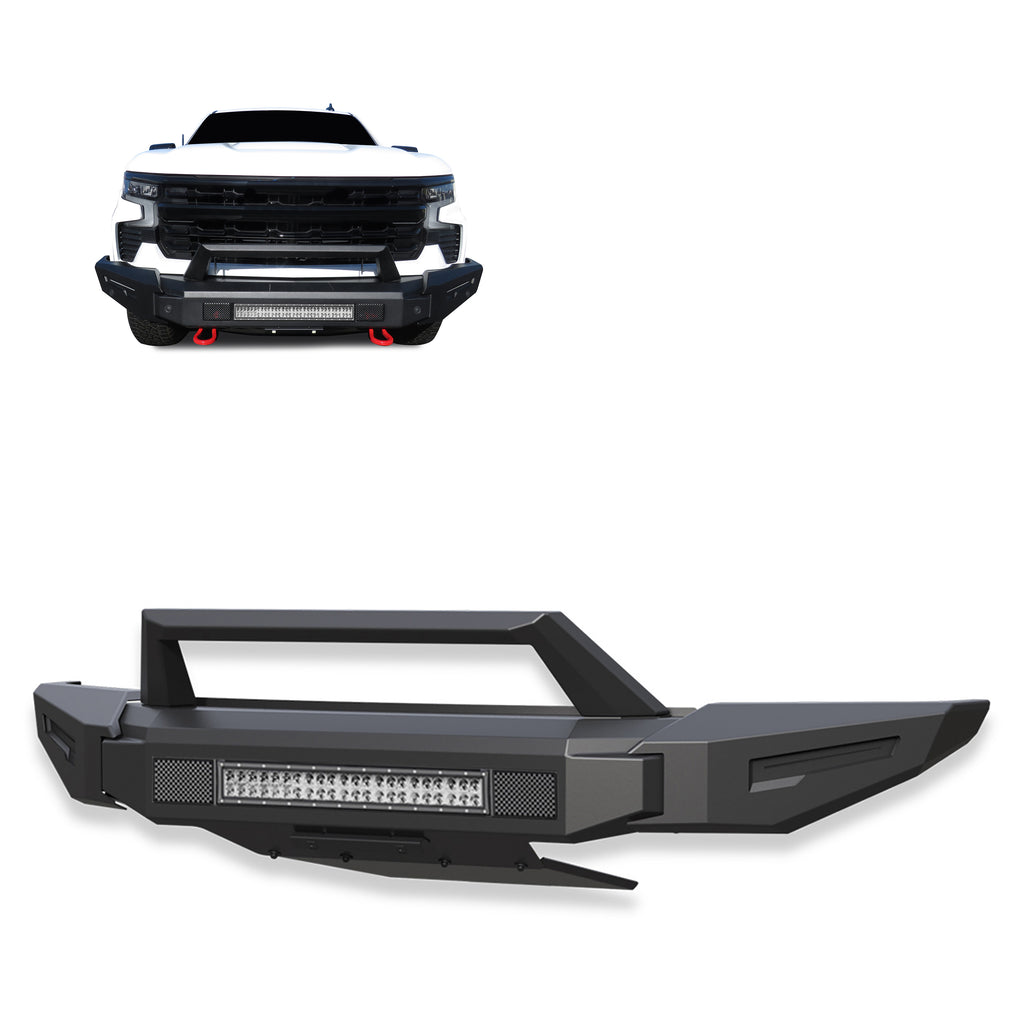 Black Horse Off Road AFB-SI23-K1 Armour II Heavy Duty Modular Front Bumper Kit for Select Chevrolet Silverado 1500, Chevrolet Silverado Nueva
