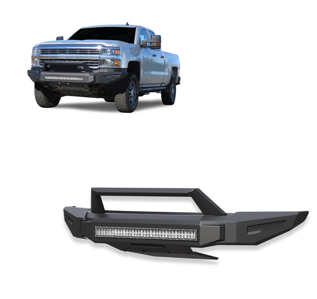 Black Horse Off Road AFB-SI35-K2 Armour II Heavy Duty Modular Front Bumper Kit for Select Chevrolet Silverado HD, Chevrolet Silverado HD