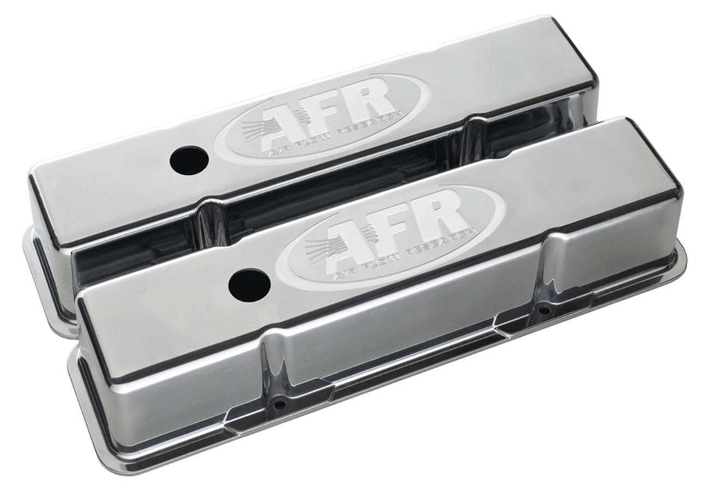 AIR FLOW RESEARCH 6704 SBC Tall Alum Valve Cvr Polished w/AFR Logo