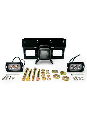 DV8 Offroad AHJP-01 AHJP-02 07-22 JEEP WRANGLER JK/JL BOLT ON HITCH WITH CUBE LIGHTS for Select Jeep Wrangler, Jeep Wrangler JK