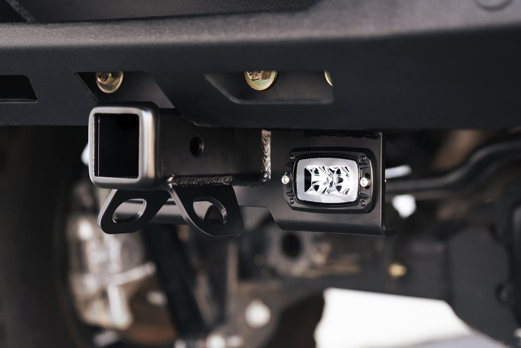 DV8 Offroad AHJP-01 AHJP-02 07-22 JEEP WRANGLER JK/JL BOLT ON HITCH WITH CUBE LIGHTS for Select Jeep Wrangler, Jeep Wrangler JK