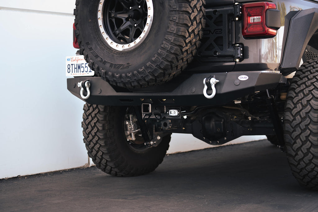 DV8 Offroad AHJP-01 AHJP-02 07-22 JEEP WRANGLER JK/JL BOLT ON HITCH WITH CUBE LIGHTS for Select Jeep Wrangler, Jeep Wrangler JK
