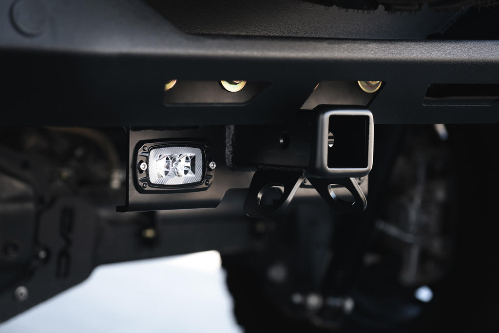 DV8 Offroad AHJP-01 AHJP-02 07-22 JEEP WRANGLER JK/JL BOLT ON HITCH WITH CUBE LIGHTS for Select Jeep Wrangler, Jeep Wrangler JK