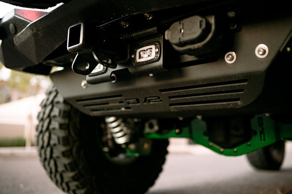 DV8 Offroad AHJP-01 AHJP-02 07-22 JEEP WRANGLER JK/JL BOLT ON HITCH WITH CUBE LIGHTS for Select Jeep Wrangler, Jeep Wrangler JK