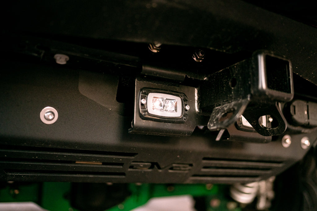 DV8 Offroad AHJP-01 AHJP-02 07-22 JEEP WRANGLER JK/JL BOLT ON HITCH WITH CUBE LIGHTS for Select Jeep Wrangler, Jeep Wrangler JK