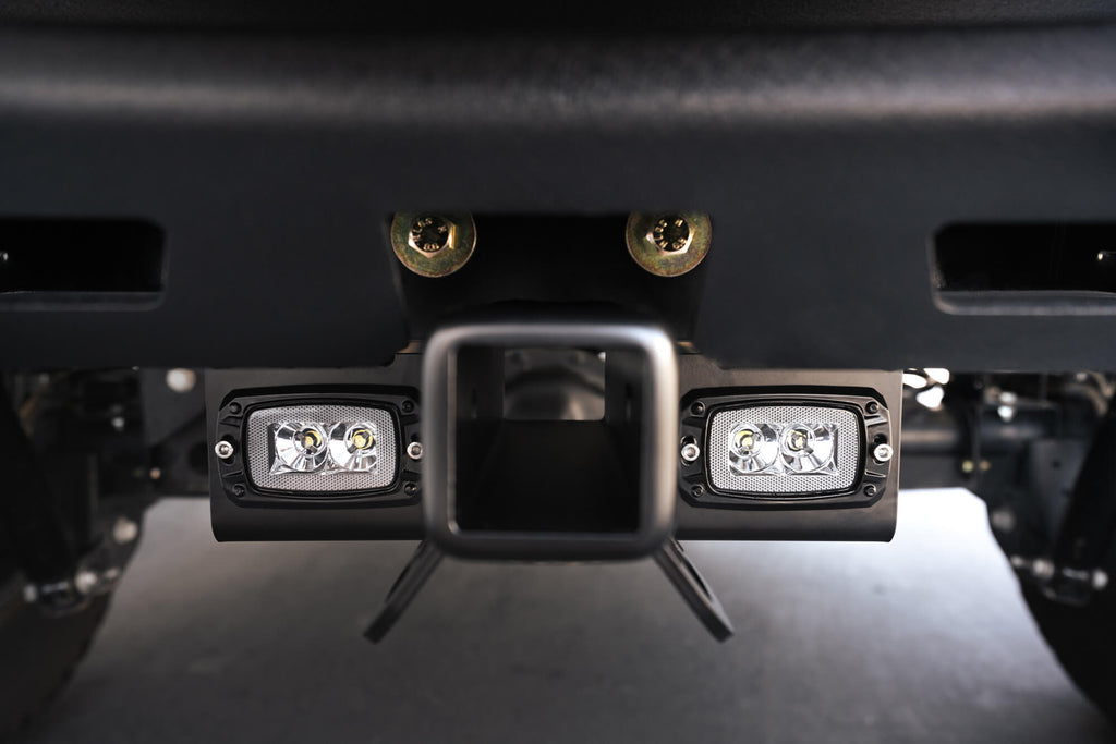 DV8 Offroad AHJP-01 AHJP-02 07-22 JEEP WRANGLER JK/JL BOLT ON HITCH WITH CUBE LIGHTS for Select Jeep Wrangler, Jeep Wrangler JK