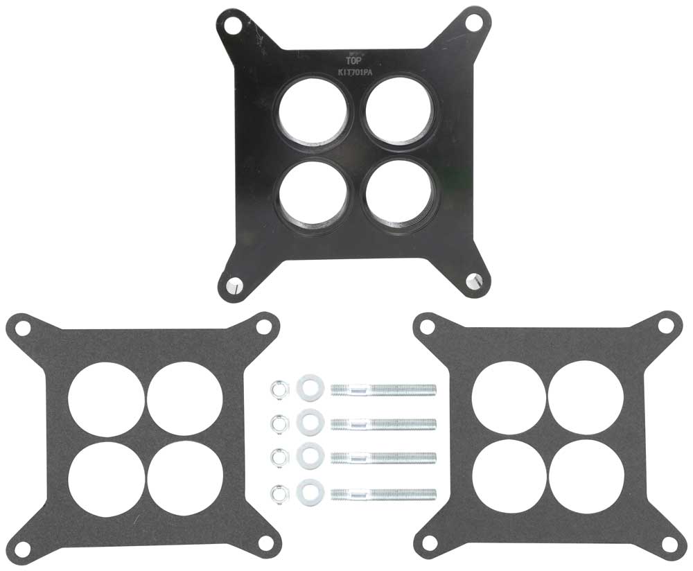 Holley-41504160-Series-Edelbrock-Sq.-Flange-Oe-Sq.-Flange-4Bbl-Poweraid-Tb-Spacer