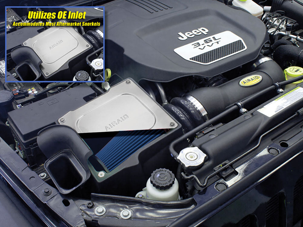 Discontinued~(12-Lbs.-21X14x12)~-Airaid-Intake-Kit.-Jeep-Wrangler.-V6-3.6L-FI.-2012-2018