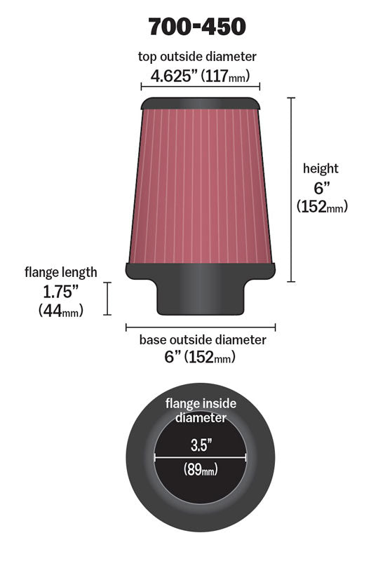 Universal-Air-Filter---Cone-3-12-X-6-X-4-58-X-6