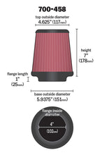 Load image into Gallery viewer, Universal-Air-Filter---Cone-4-X-7-X-4-58-X-7-W-Short-Flange