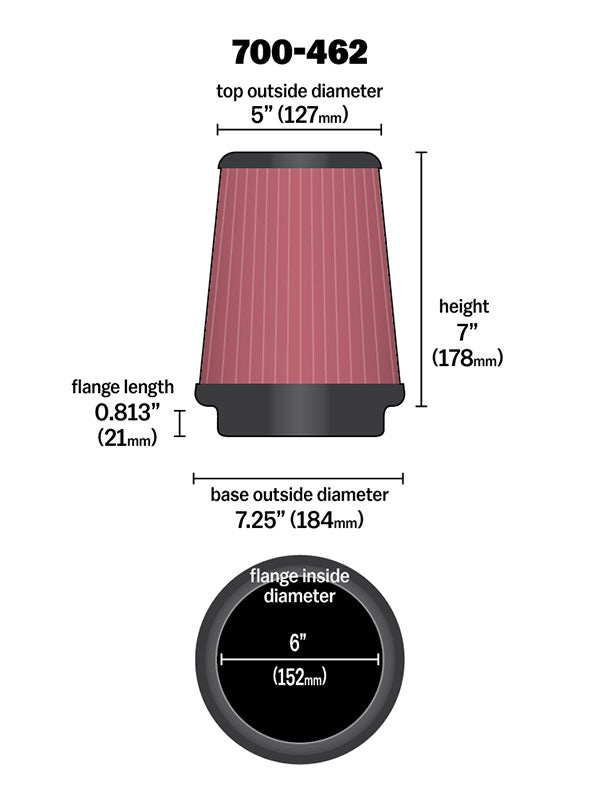 Universal-Air-Filter---Cone-6-X-7-14-X-5-X-7