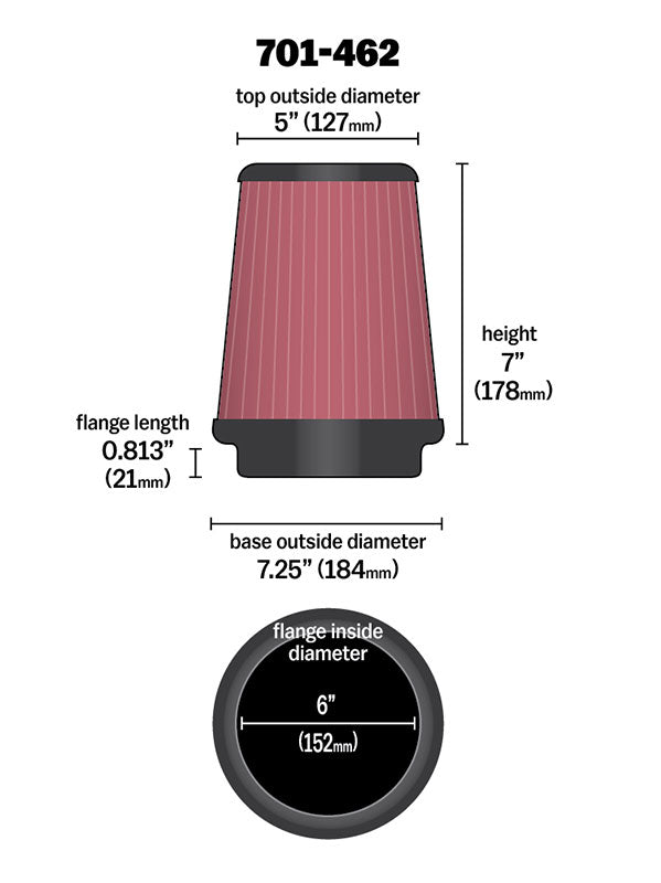 Universal-Air-Filter---Cone-6-X-7-14-X-5-X-7