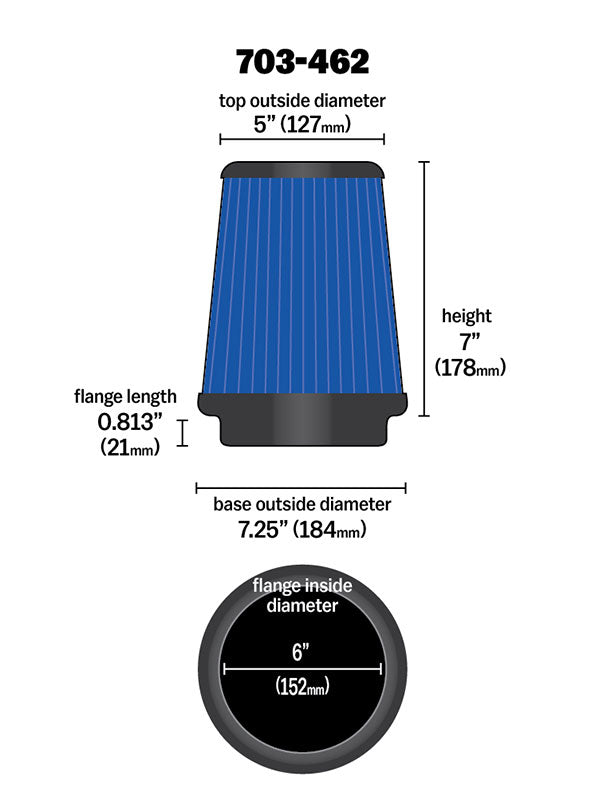 Universal-Air-Filter---Cone-6-X-7-14-X-5-X-7