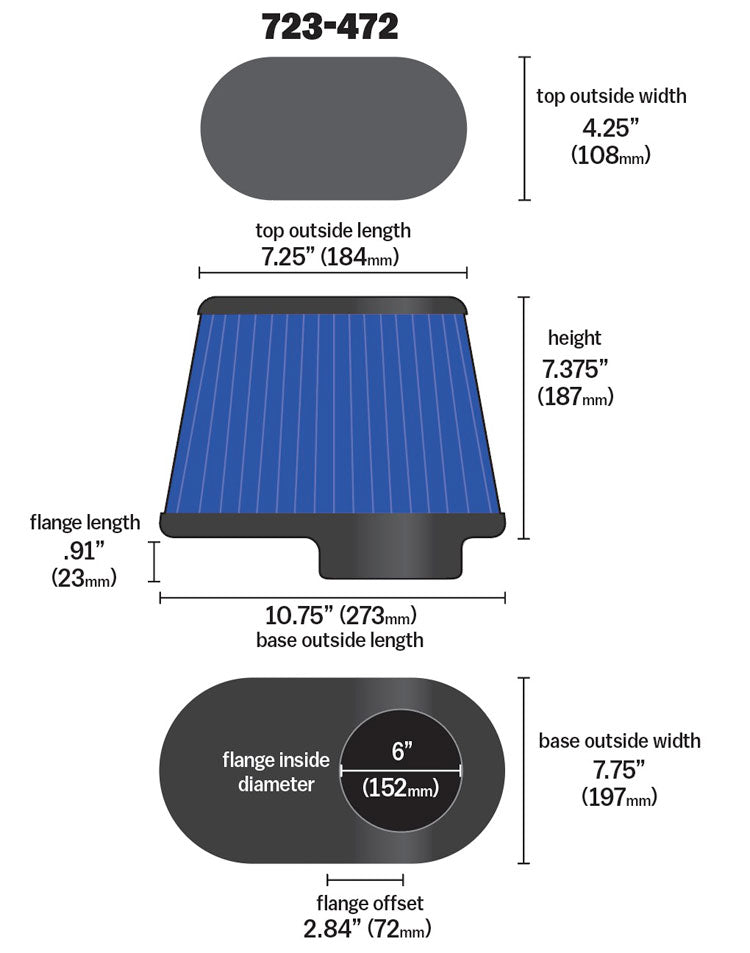 Universal-Air-Filter-6-F-X-9-H-X-10.757.75-B-X-7.254.75-T