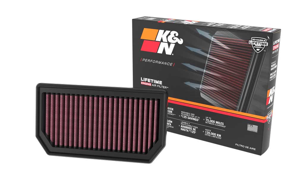K&N AL-6620 Replacement Air Filter for Select Aprilia RS 660, Aprilia RS 660 Extrema, Aprilia RS 660 Stars & Stripes Limited Edition, Aprilia Tuono 660, Aprilia Tuono 660 Factory