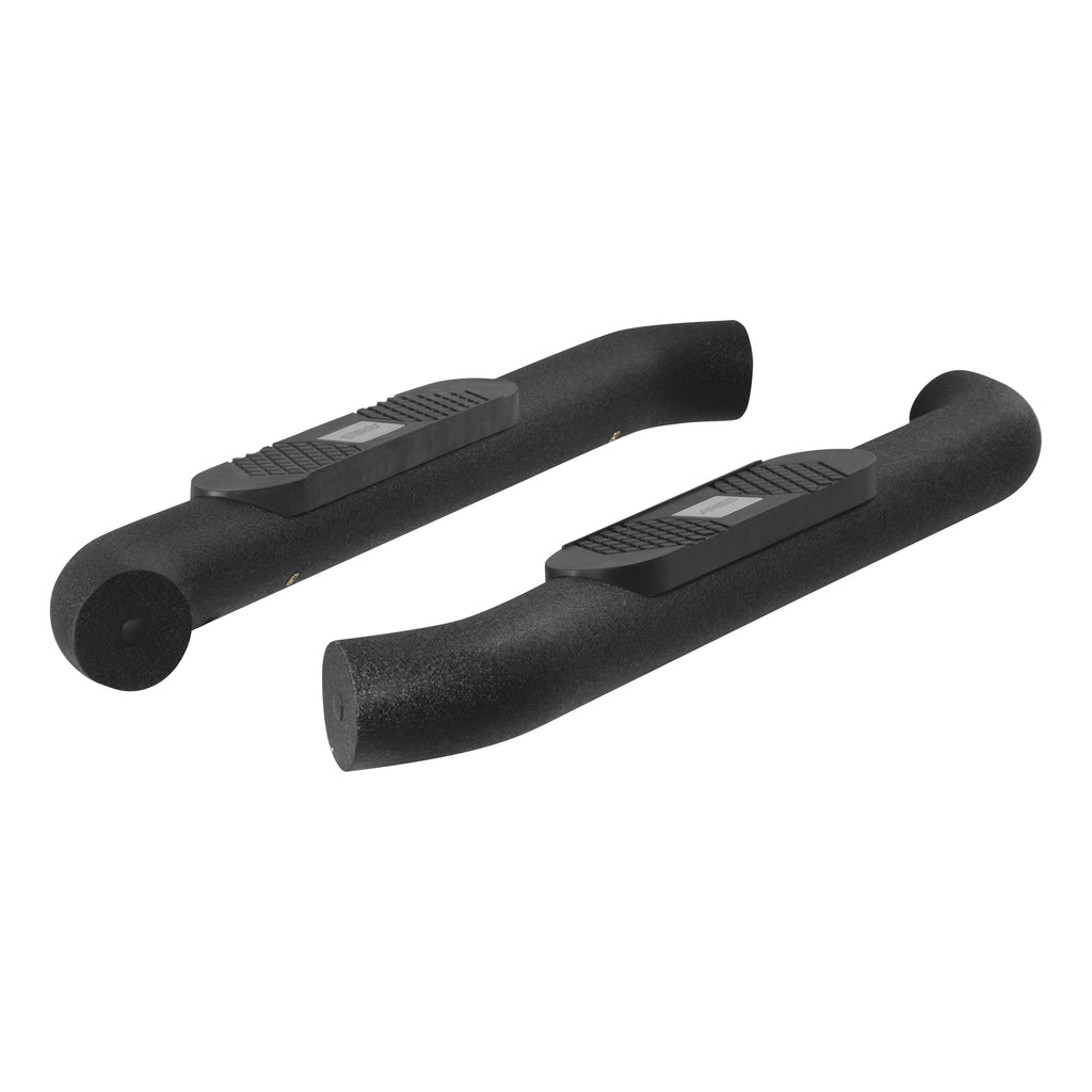ARIES AL231008 Big Step 4in. Black Aluminum Round Side Bars; Select Jeep Wrangler JK - Truck Part Superstore