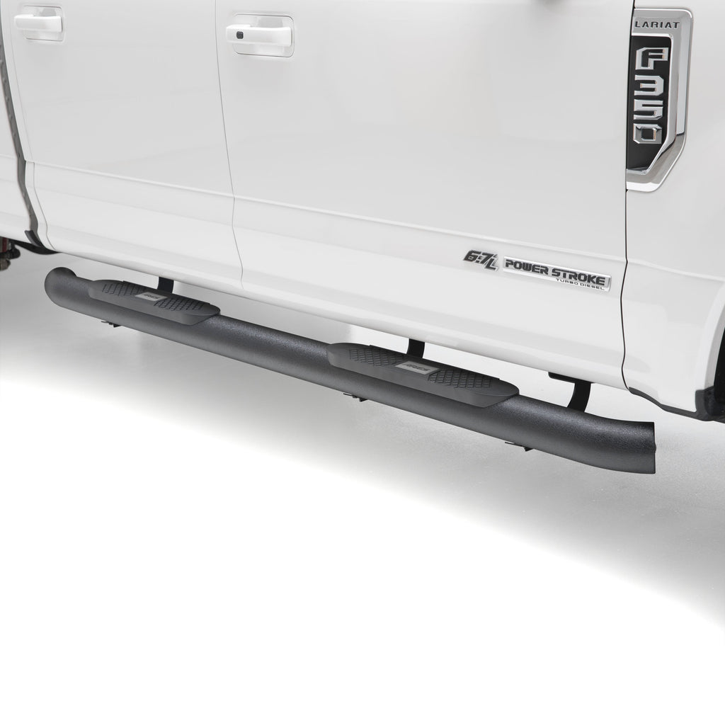 ARIES AL233006 Big Step 4in. Black Aluminum Round Side Bars; Select Ford Excursion; F-250; F-35 - Truck Part Superstore
