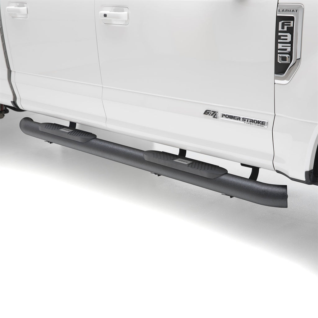 ARIES AL233006 Big Step 4in. Black Aluminum Round Side Bars; Select Ford Excursion; F-250; F-35 - Truck Part Superstore