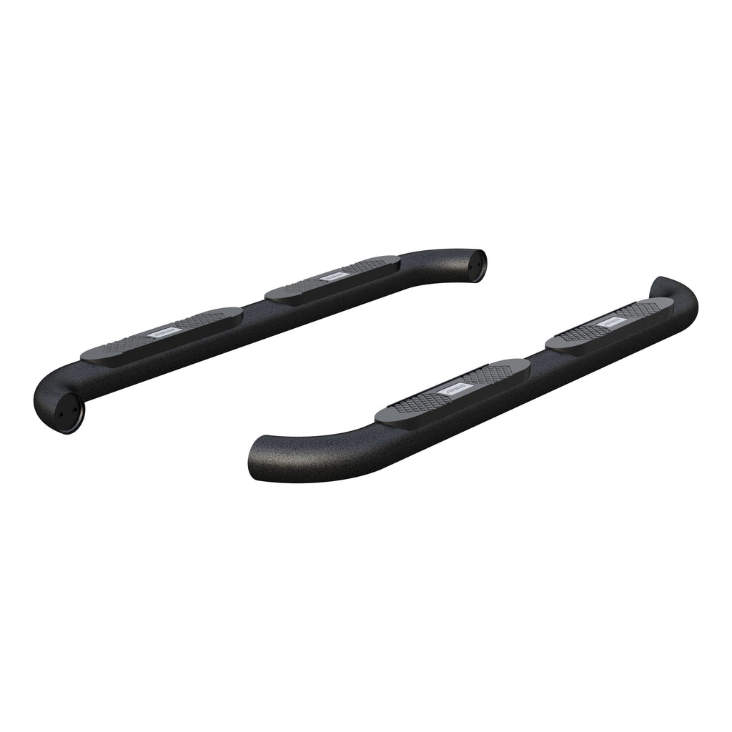 ARIES AL235040 Big Step 4in. Black Aluminum Round Side Bars; Select Dodge; Ram 1500 - Truck Part Superstore