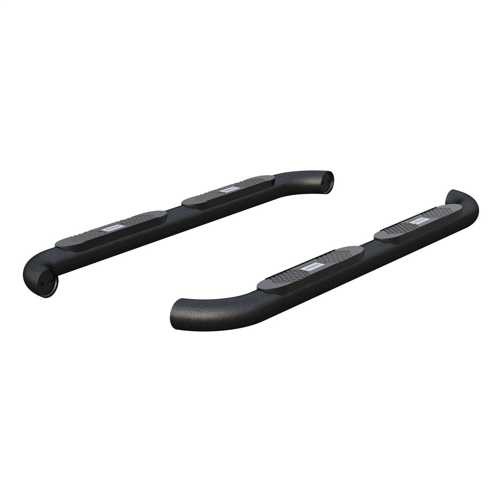 ARIES AL235040 Big Step 4in. Black Aluminum Round Side Bars; Select Dodge; Ram 1500 - Truck Part Superstore