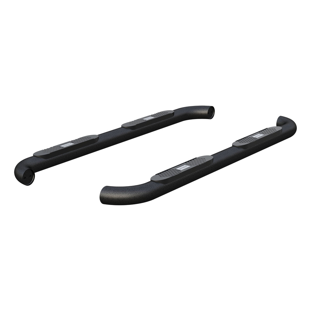 ARIES AL235041 Big Step 4in. Black Aluminum Round Side Bars; Select Dodge; Ram 1500; 2500; 3500 - Truck Part Superstore