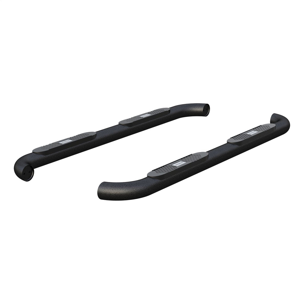 ARIES AL235041 Big Step 4in. Black Aluminum Round Side Bars; Select Dodge; Ram 1500; 2500; 3500 - Truck Part Superstore